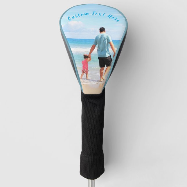 Your Photo and Custom Text Golf Head Cover (Front)
