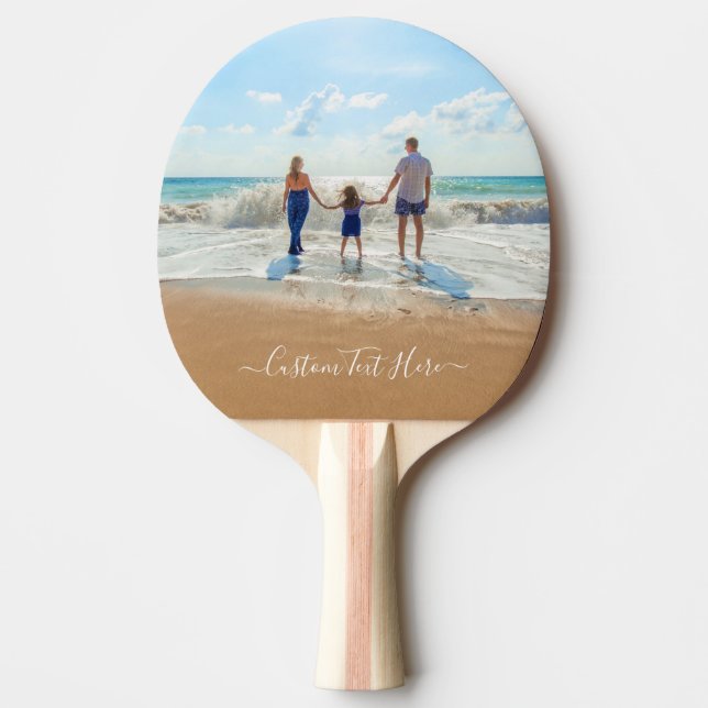 Your Photo and Custom Text Ping Pong Paddle (Front)