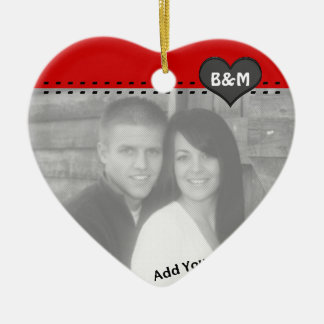 Your Photo and Initials First Christmas Ornament