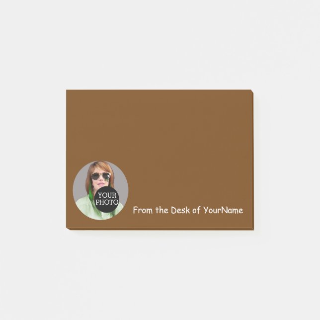 Your Photo and Message Customise This Easily Brown Post-it Notes (Front)