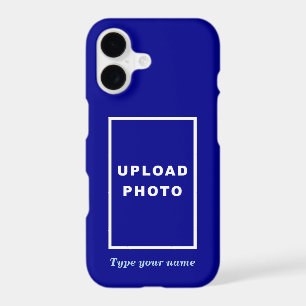 Your Photo and Name on Blue Background