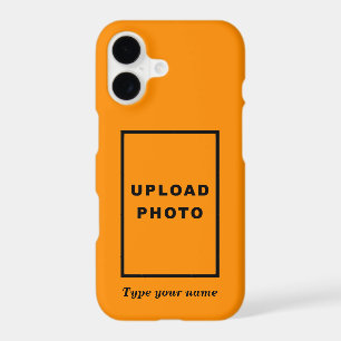 Your Photo and Name on Orange Colour Background
