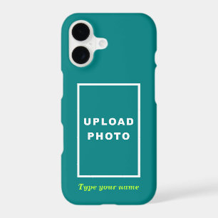 Your Photo and Name on Teal Background