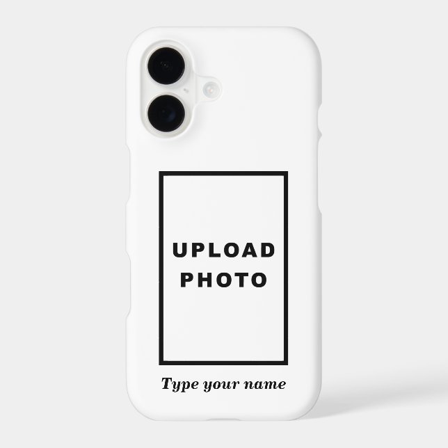 Your Photo and Name on White Background (Back)