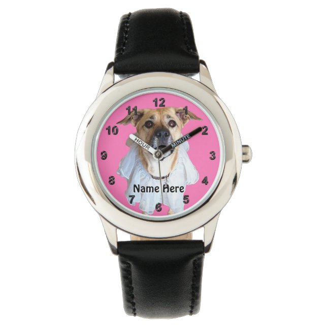 Your Photo and Name Personalised Watches for Kids (Front)