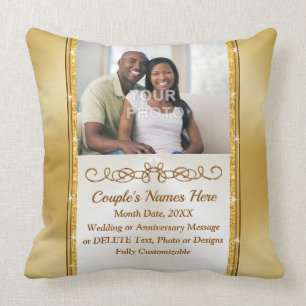Your Photo and Personalised Pillow Wedding Gift