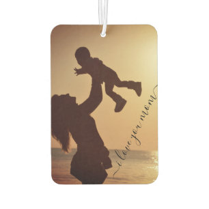 Your Photo and Text Air Freshener - I Love You MOM
