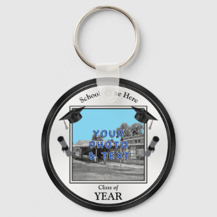 Your Photo and Text Graduation Party Favours Key Ring