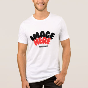 Your Photo Art or Logo and Text Personalised Tri-Blend Shirt