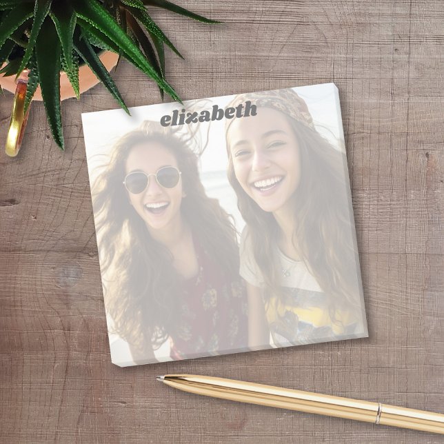 Your Photo Automatically Lightens Up with Name Post-it Notes (Personalized Post It Notepads)