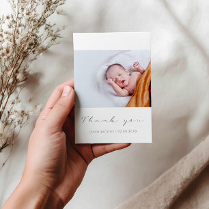 Your photo baby shower thank you card