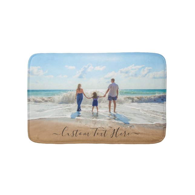 Your Photo Bath Mat with Custom Text (Front)
