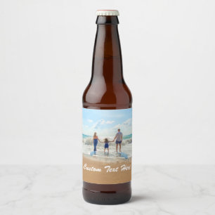 Your Photo Beer Bottle Labels with Custom Text