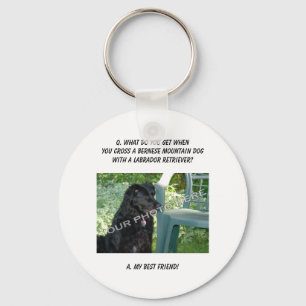 Your Photo! Best Friend Bernese Mountain Dog Mix Key Ring
