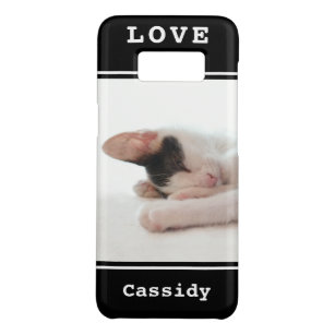 Your Photo Black and White LOVE Modern Elegant Case-Mate Samsung Galaxy S8 Case
