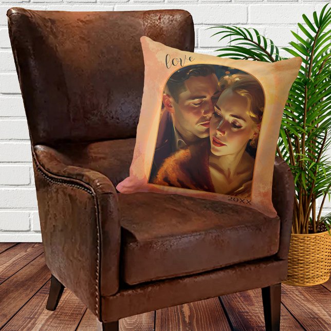 Your Photo Bohemian Love Terra Cotta Pillow (Creator Uploaded)
