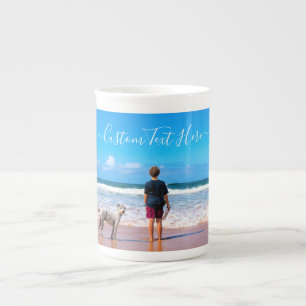 Your Photo Bone China Mug with Custom Text