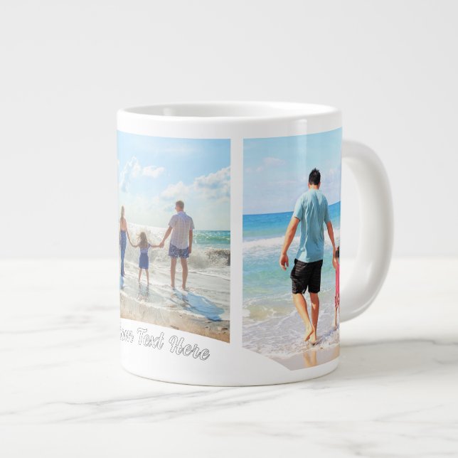 Your Photo Collage Coffee Mug with Custom Text (Front Right)