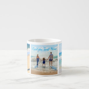 Your Photo Collage Espresso Mug with Custom Text
