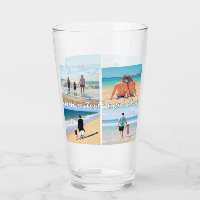 Your Photo Collage Glass Personalised Text (Back)
