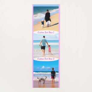 Your Photo Collage Yoga Mat with Custom Text