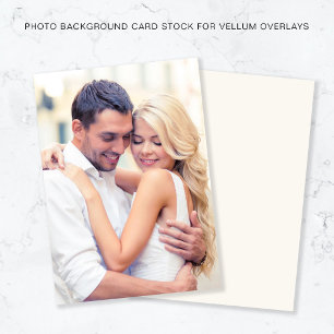 Your Photo Cream Background For Vellum Overlay Invitation