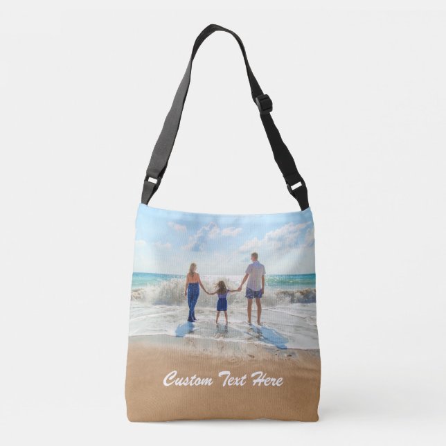 Your Photo Crossbody Bag with Custom Text (Back)
