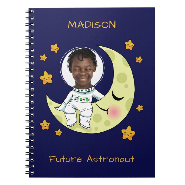 YOUR PHOTO custom Astronaut notebook (Front)