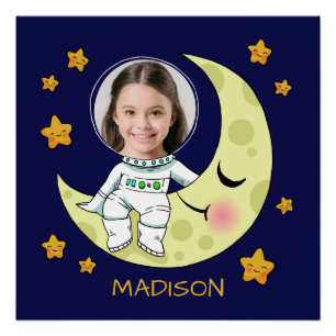 YOUR PHOTO custom Astronaut poster