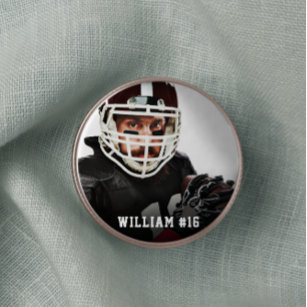 Your Photo Custom Football or Your Sport Round But 7.5 Cm Round Badge