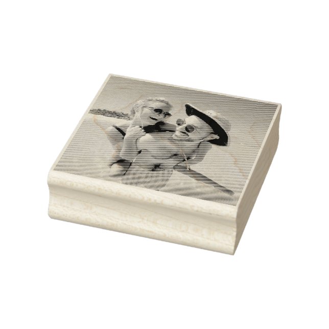 Your Photo Custom Squared Rubber Stamp (Stamp)