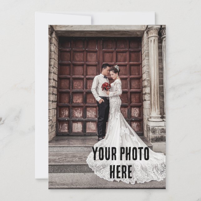 YOUR PHOTO CUSTOM WEDDING INVITATIONS (Front)
