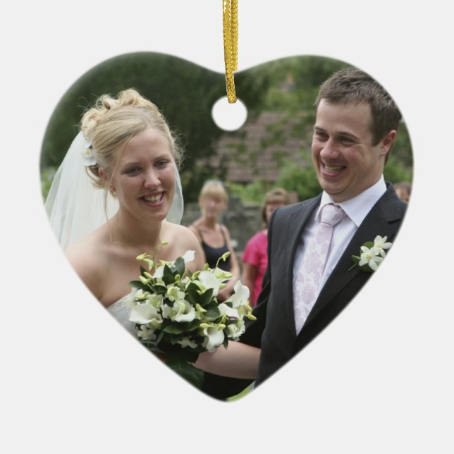 Your Photo  Customised Wedding Keepsake Ceramic Ornament (Front)
