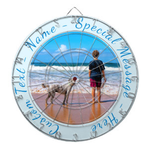Your Photo Dart Board with Custom Text