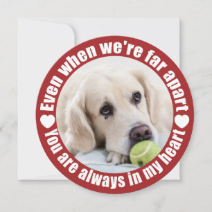 YOUR PHOTO Far Apart Love custom card