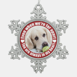 YOUR PHOTO Far Apart Love custom ornament