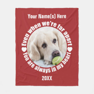 YOUR PHOTO Far Apart Love fleece blanket