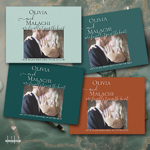 Your Photo Finally Tying the Knot Engagement  Announcement Postcard