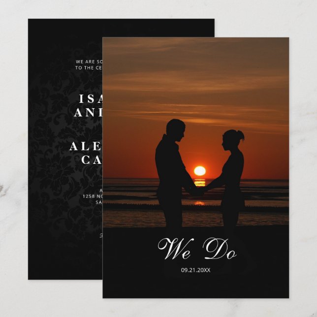 Your Photo For Wedding Wedding Invitation (Front/Back)