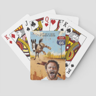 your photo, Get your kicks, oatman arizona, donkey Playing Cards