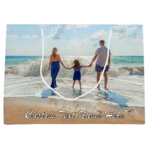 Your Photo Gift Bag with Custom Text Name