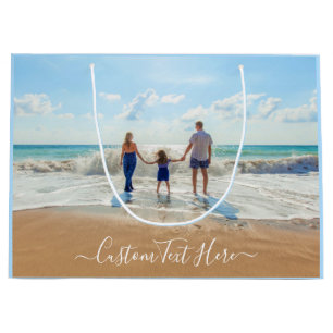 Your Photo Gift Bag with Custom Text Name