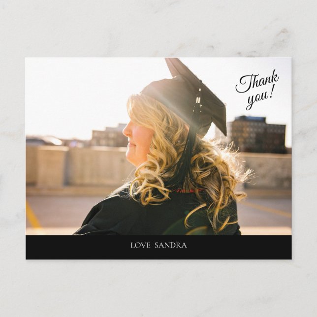 Your Photo Graduate Thank You Postcard (Front)