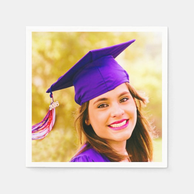 Your Photo Graduation Napkin (Front)