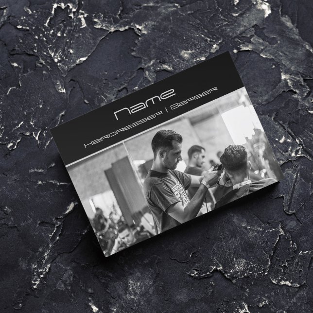 Your photo hairdresser hairstylist Business Card (Creator Uploaded)