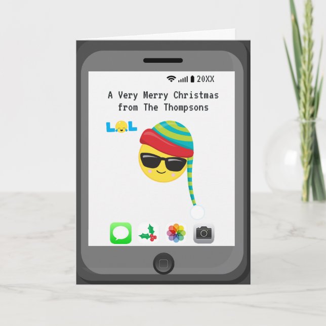 YOUR PHOTO "Have your selfie a Merry Christmas" Holiday Card (Front)