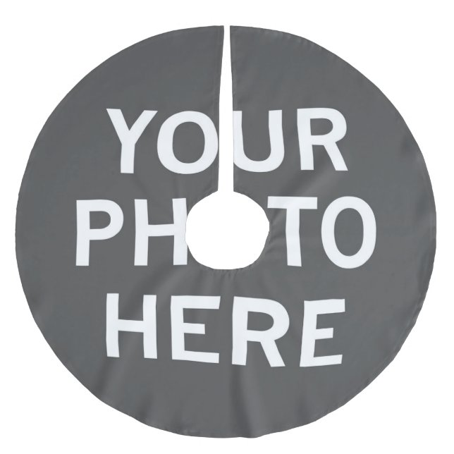 Your Photo Here Brushed Polyester Tree Skirt (Front)