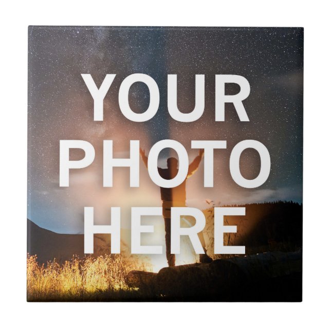 Your Photo Here Ceramic Tile (Front)