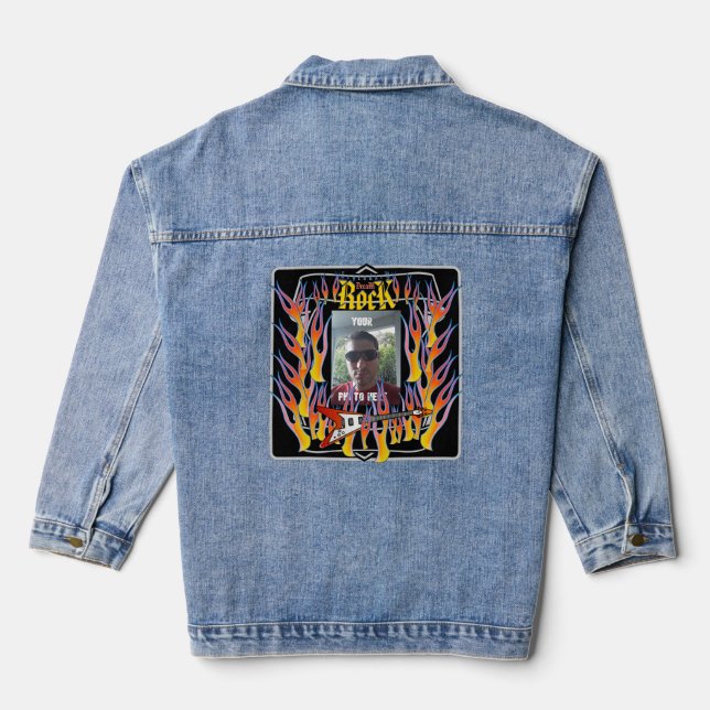 YOUR PHOTO HERE Legendary Rock Denim Jacket (Back)