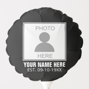 Your Photo Here Name and Age Balloon